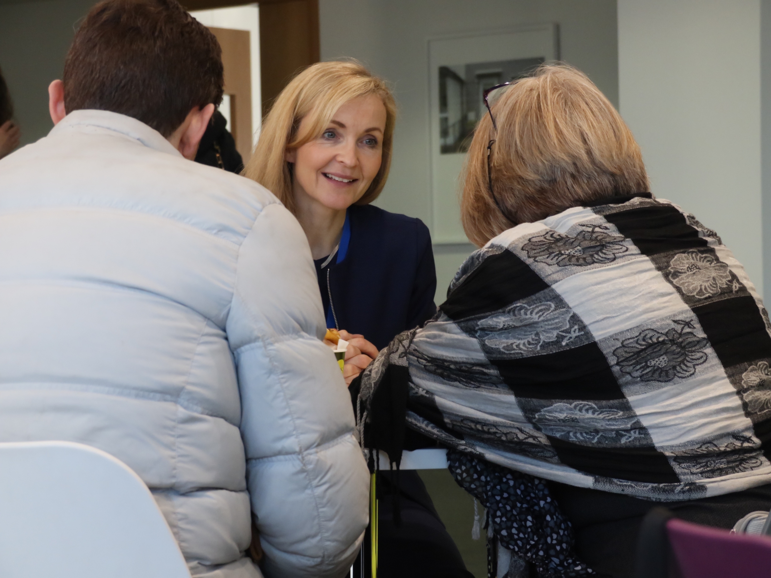 Dr. Gallagher speaking with research stakeholders