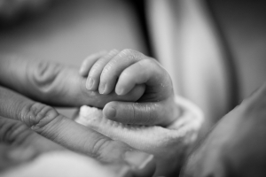 A close-up of a baby's hand