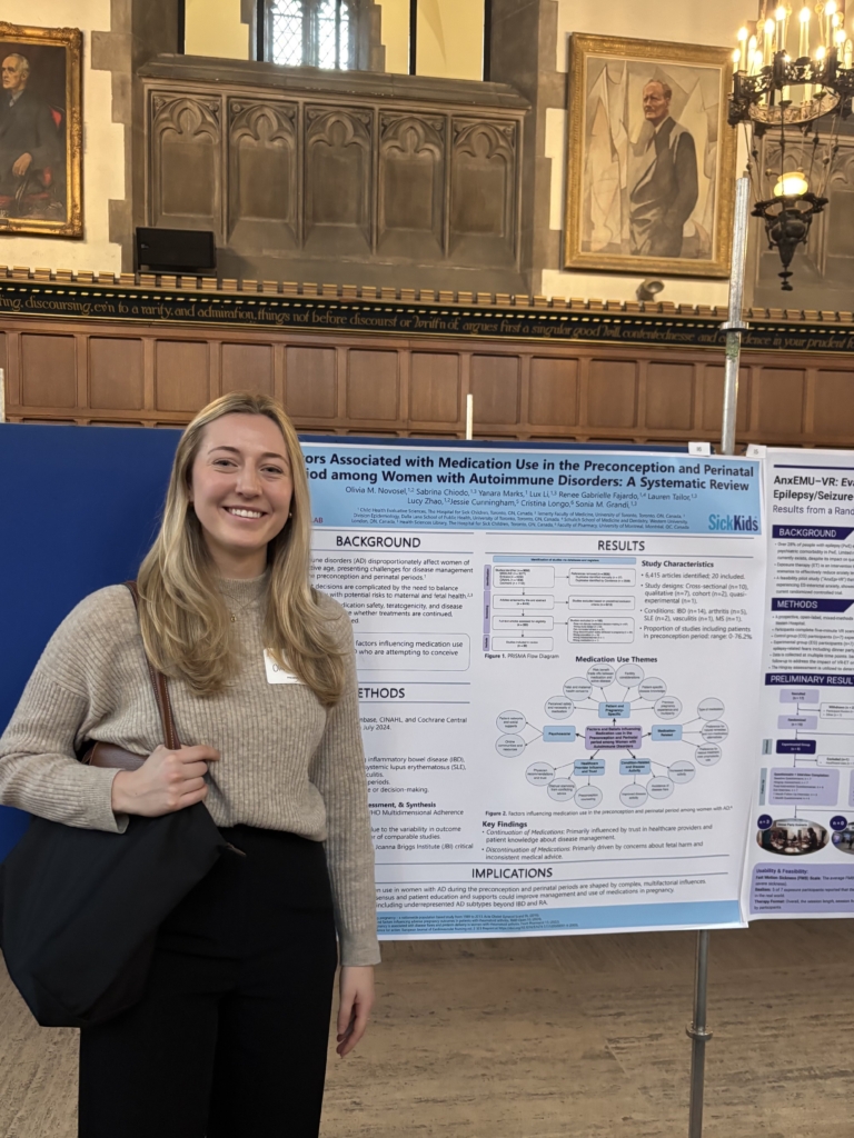 Olivia poster presentation at University of Toronto Medical Student Research Day