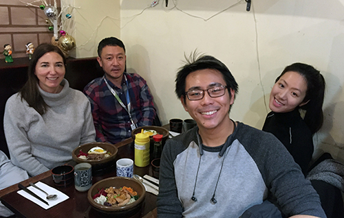Tae-Hee Kim and Theodora Yung with members of Nostro Lab in 2019