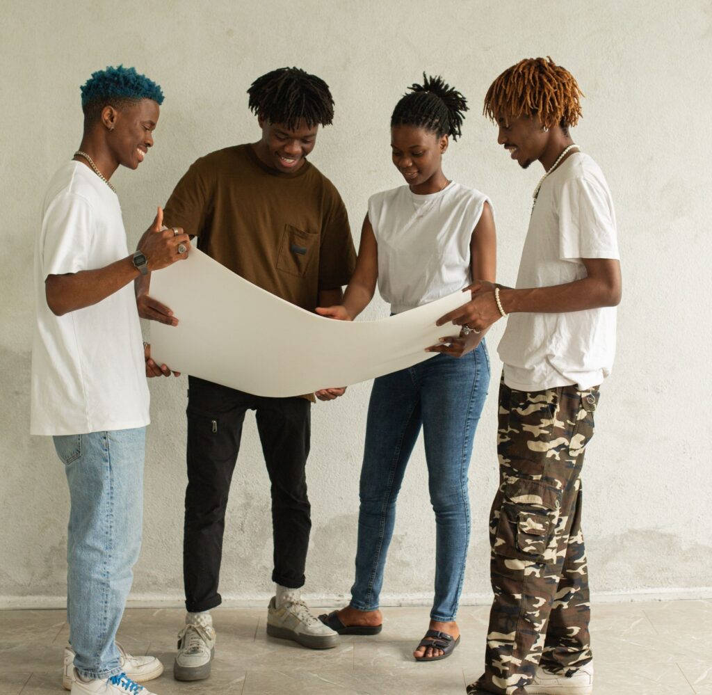 a multiracial study team at a meeting