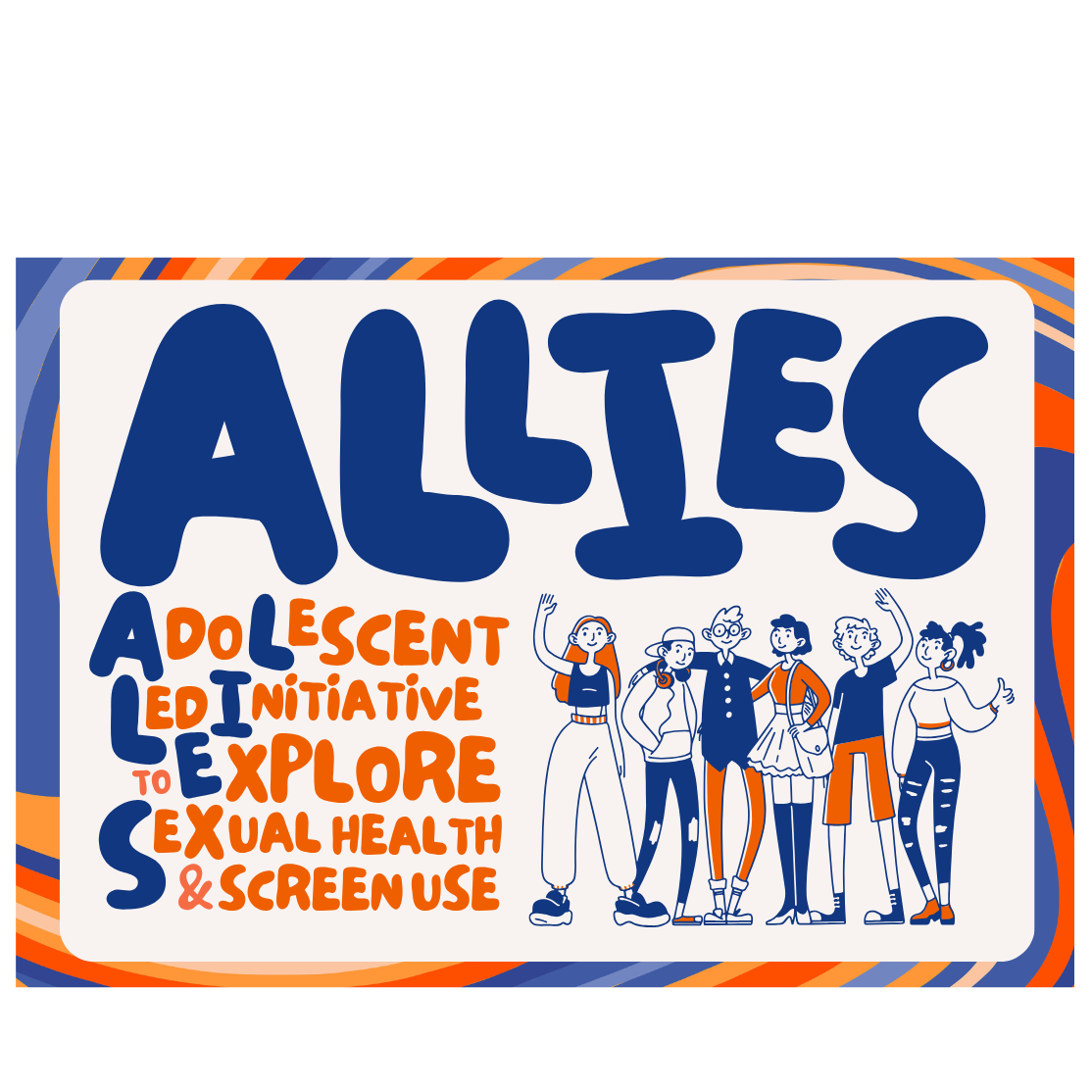 Click the image to learn more about the racialized gender diverse youth study. The photo depicts brown hand holding the blue, pink, and white transgender flag