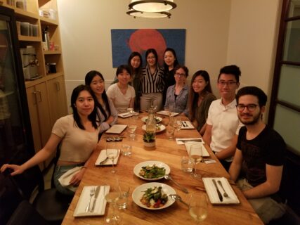 Aug 2019 Farewell party for our first graduate students - Rachel and Melody
