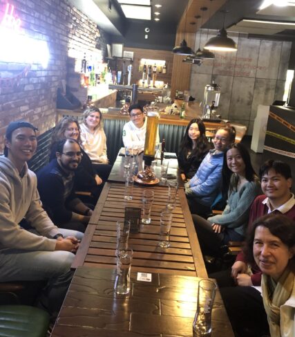 Lab Dinner celebrating publication in 2023