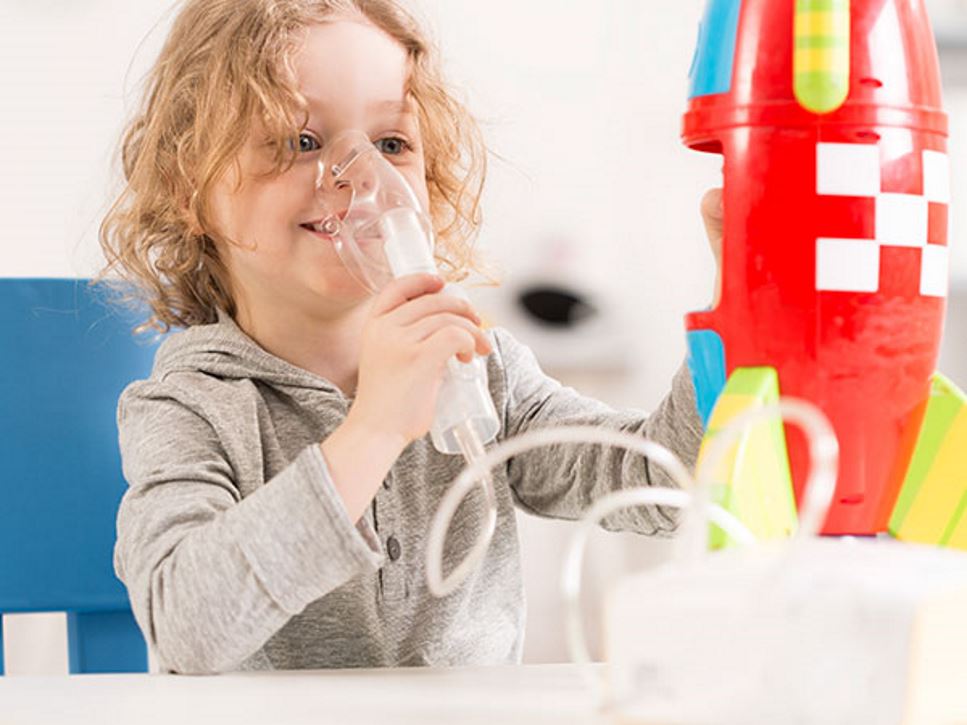 Photo of child doing MBW mask