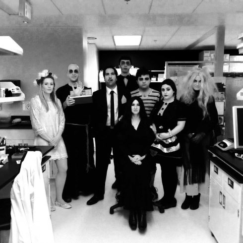 Members of Ian Scott's lab dressed for the 2013 DSCB Halloween party.